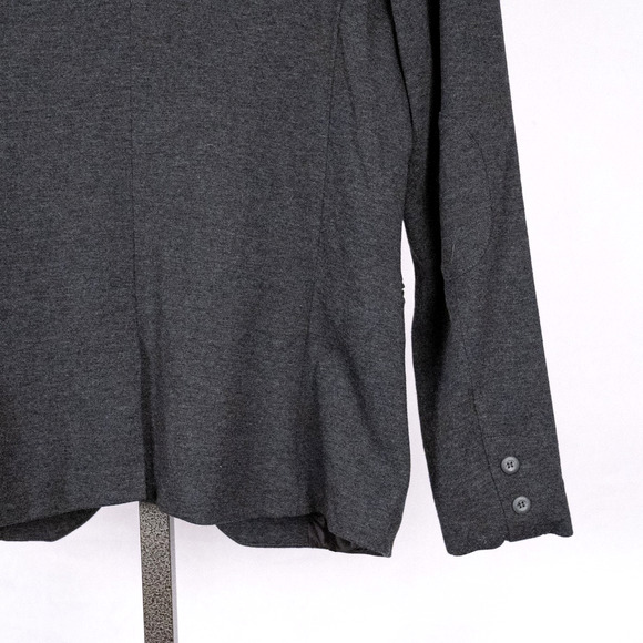 Women's Casual Knit Blazer Jacket SZ XL Cotton Blend Minimalist Office Academia - Picture 5 of 6